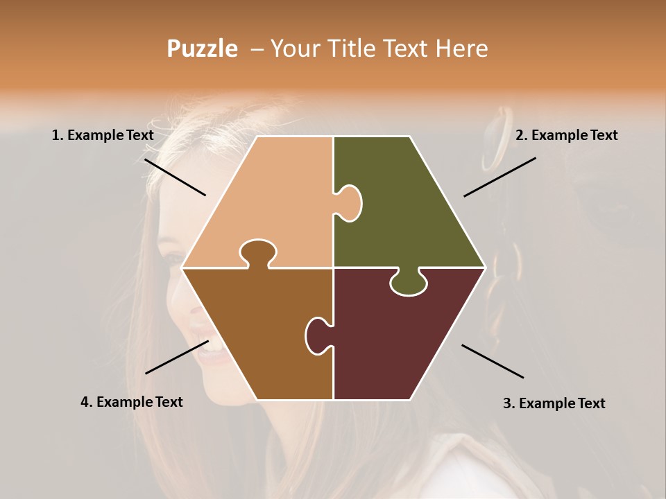 Woman Smiling Print PowerPoint Template