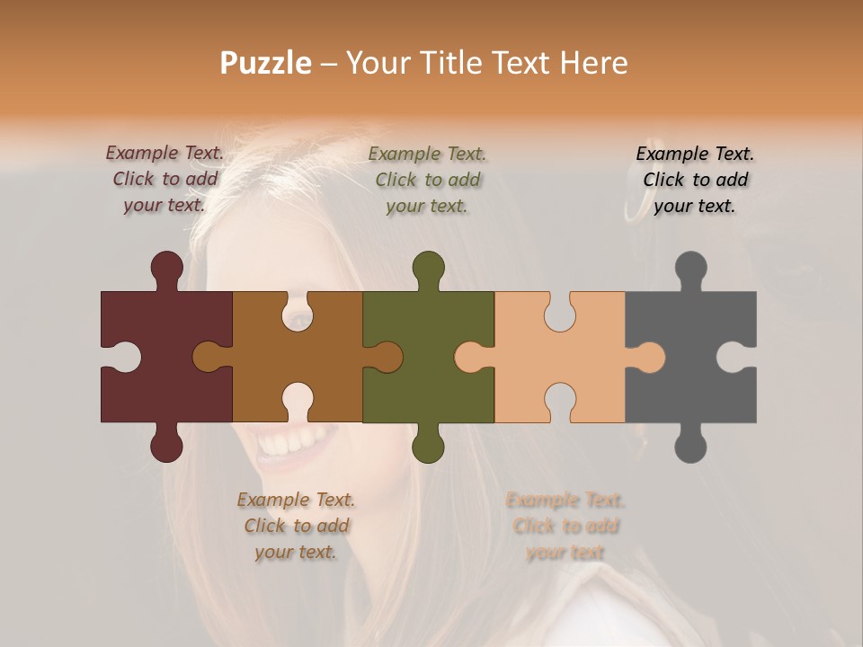 Woman Smiling Print PowerPoint Template