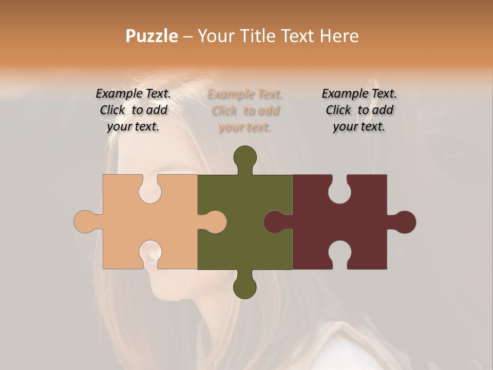 Woman Smiling Print PowerPoint Template