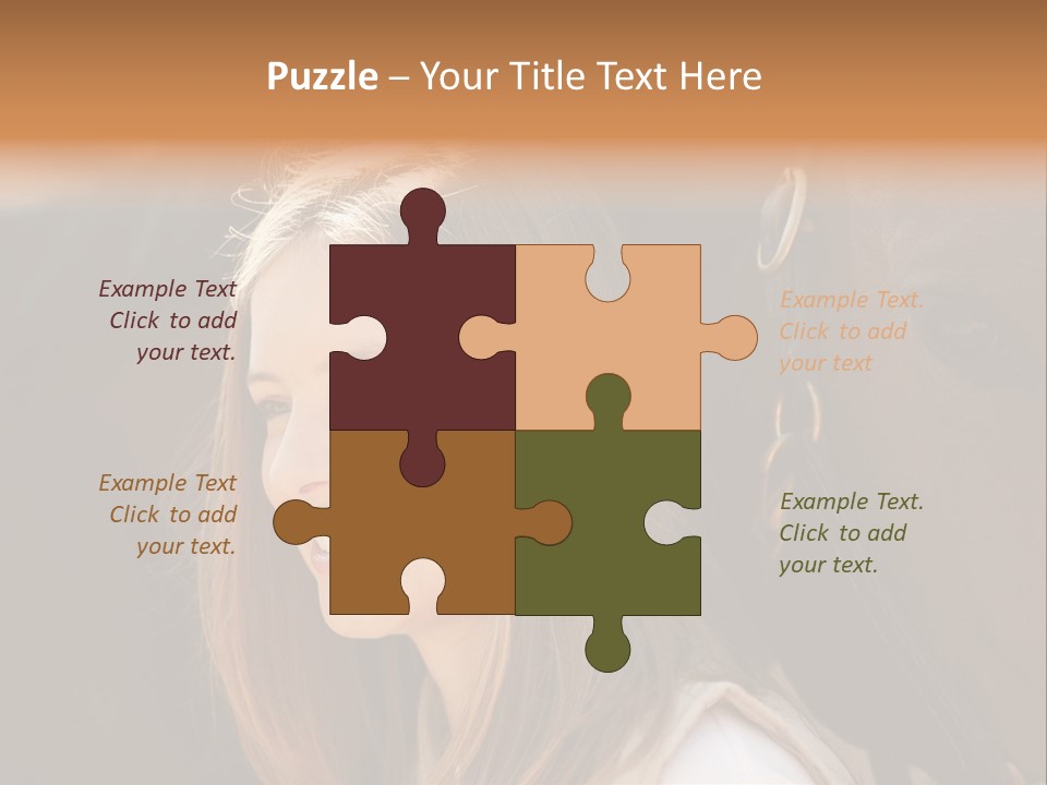 Woman Smiling Print PowerPoint Template