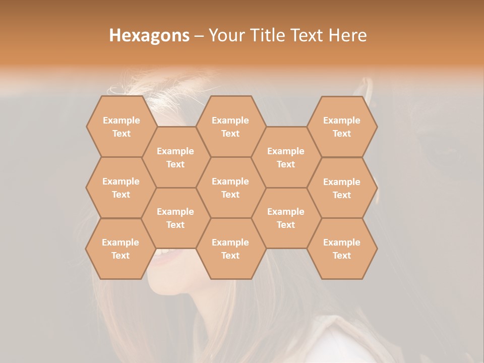 Woman Smiling Print PowerPoint Template