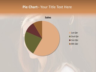 Woman Smiling Print PowerPoint Template