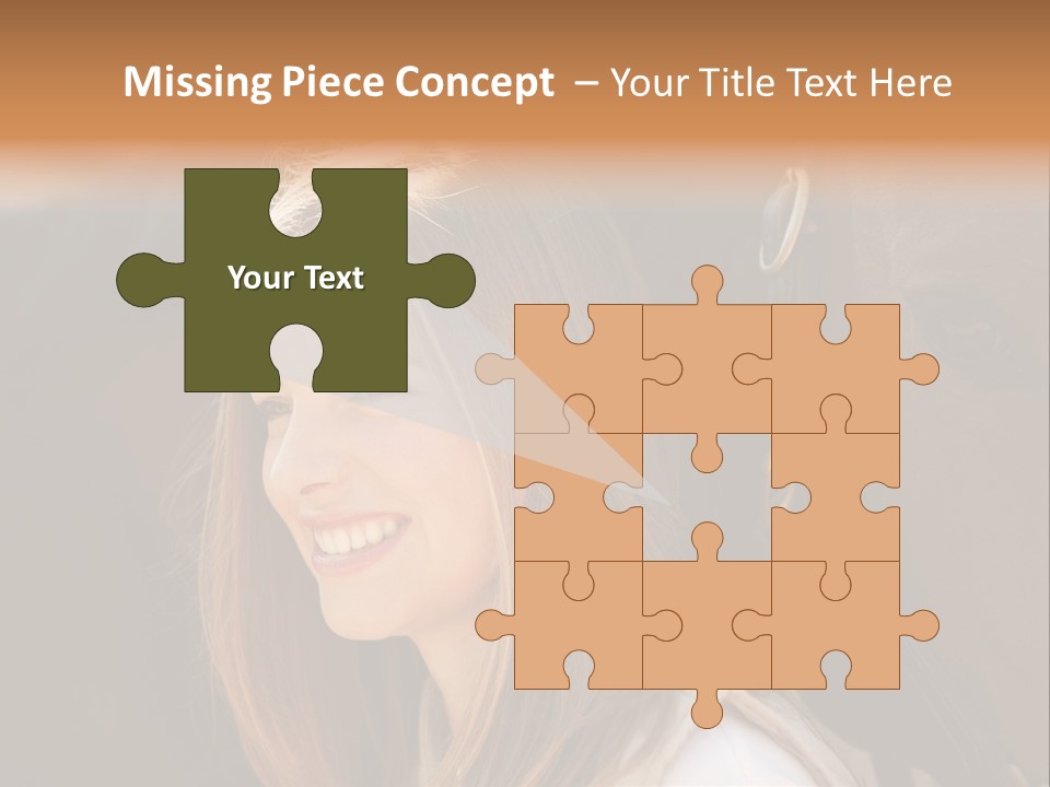 Woman Smiling Print PowerPoint Template