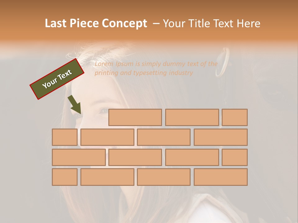 Woman Smiling Print PowerPoint Template