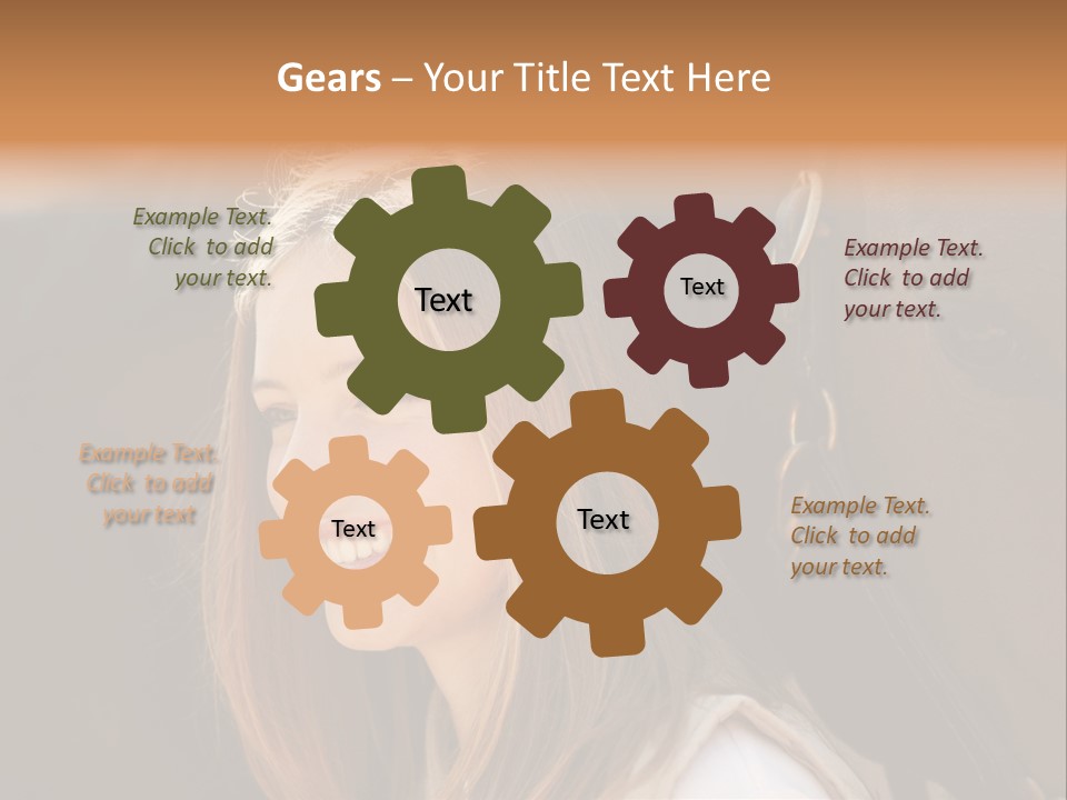 Woman Smiling Print PowerPoint Template