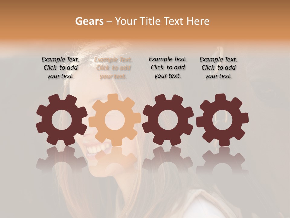 Woman Smiling Print PowerPoint Template