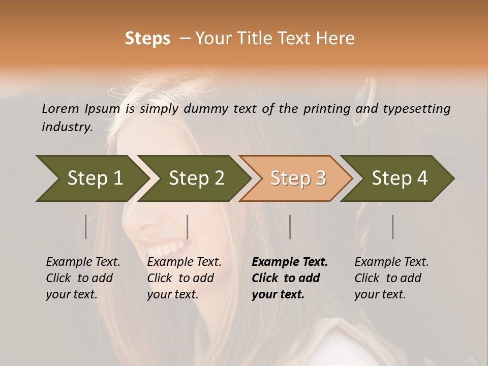 Woman Smiling Print PowerPoint Template