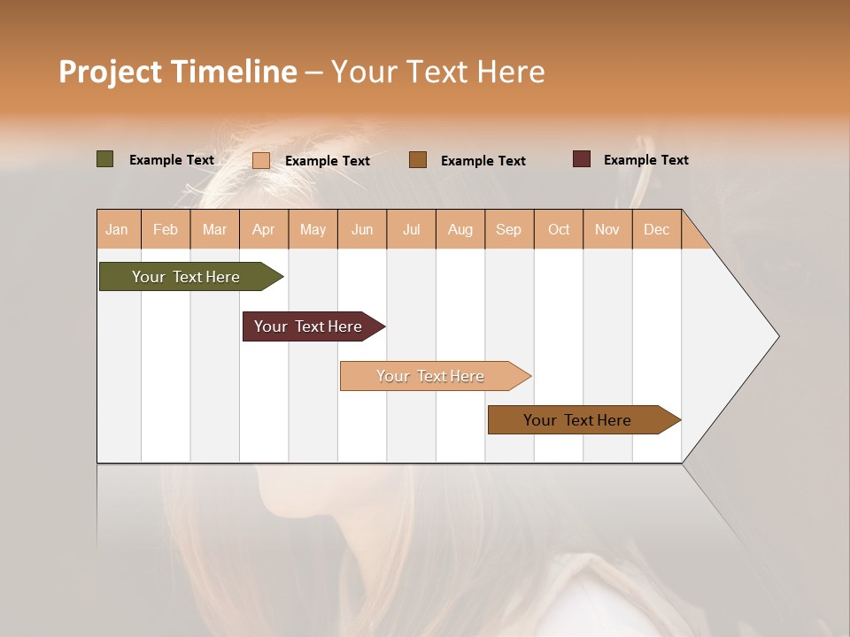 Woman Smiling Print PowerPoint Template