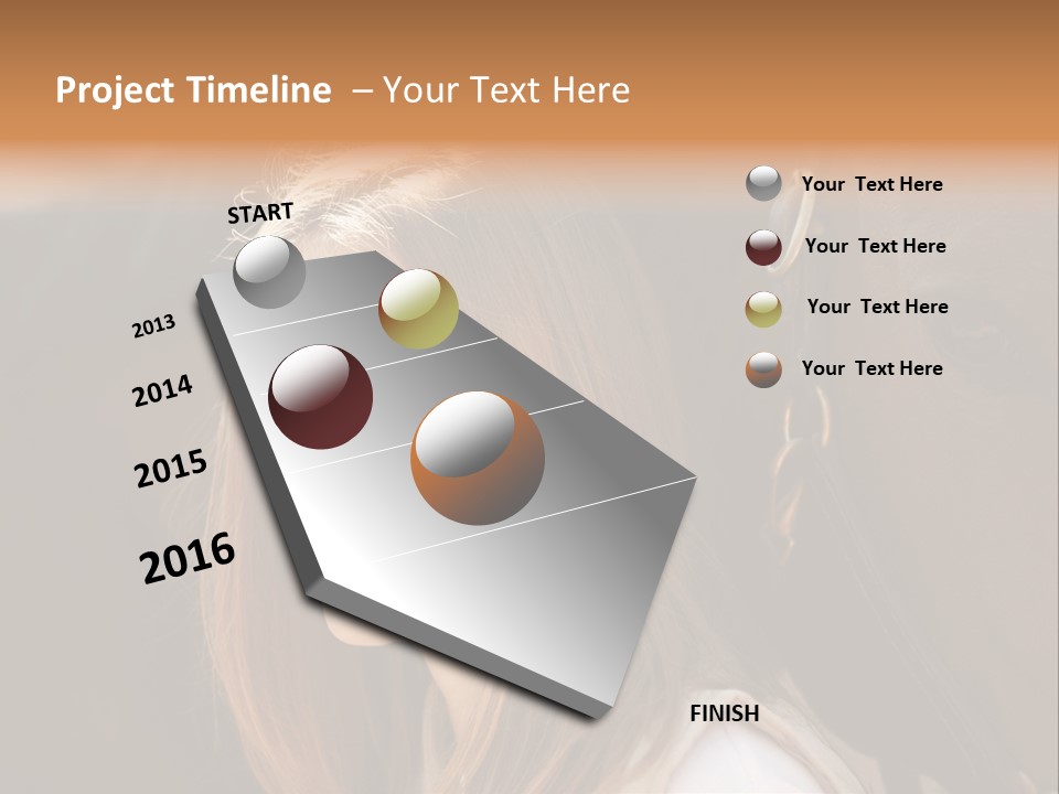 Woman Smiling Print PowerPoint Template