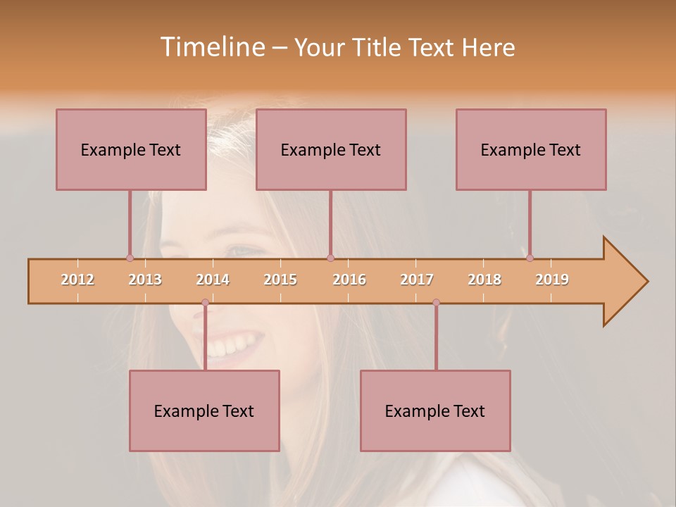 Woman Smiling Print PowerPoint Template