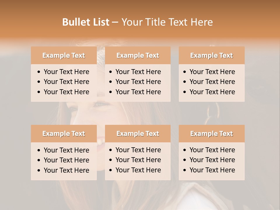 Woman Smiling Print PowerPoint Template