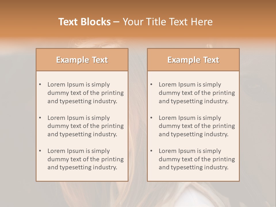 Woman Smiling Print PowerPoint Template