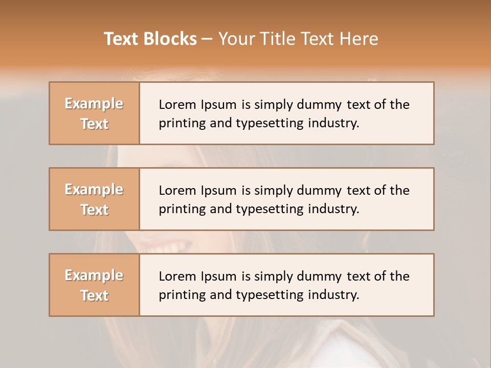 Woman Smiling Print PowerPoint Template