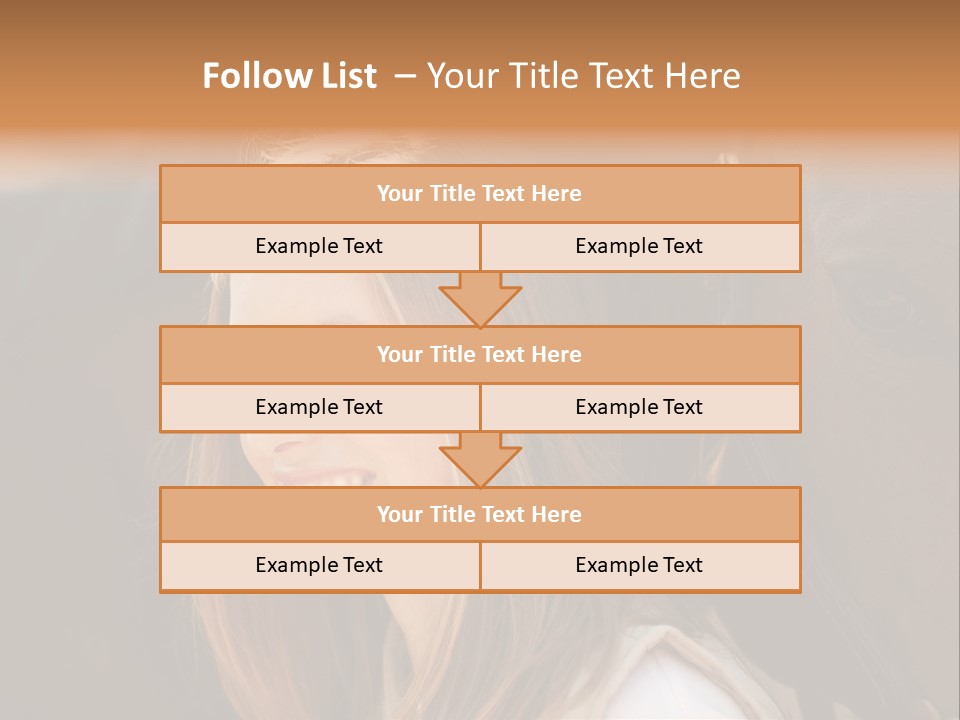 Woman Smiling Print PowerPoint Template