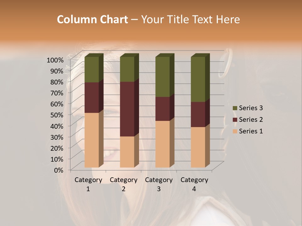 Woman Smiling Print PowerPoint Template