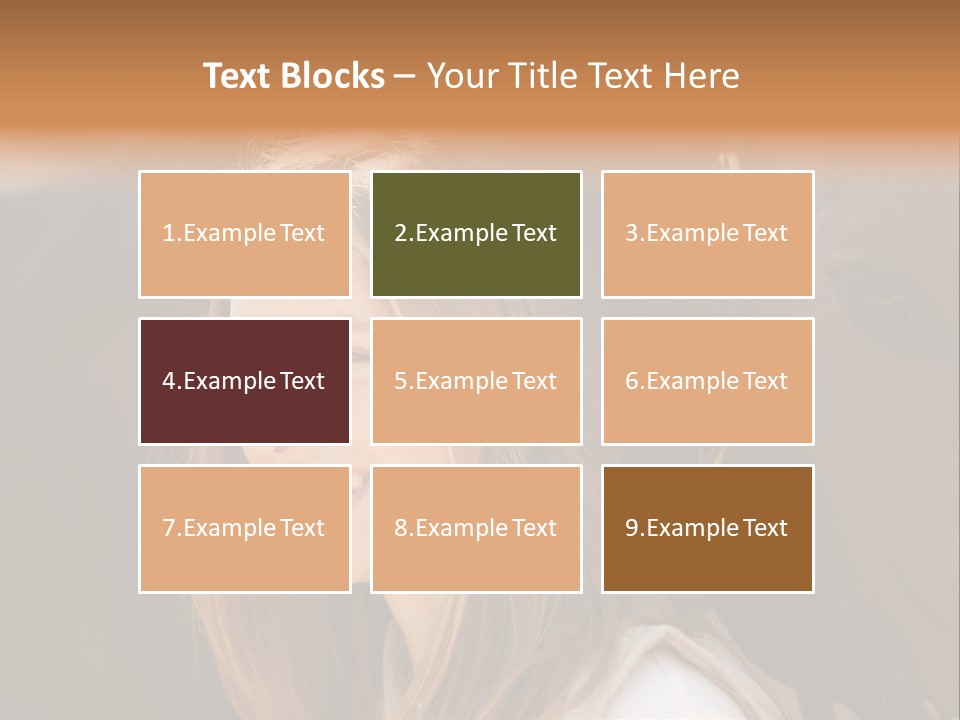 Woman Smiling Print PowerPoint Template