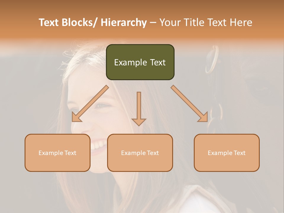 Woman Smiling Print PowerPoint Template