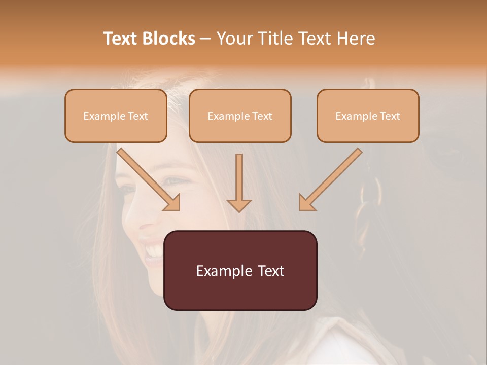 Woman Smiling Print PowerPoint Template