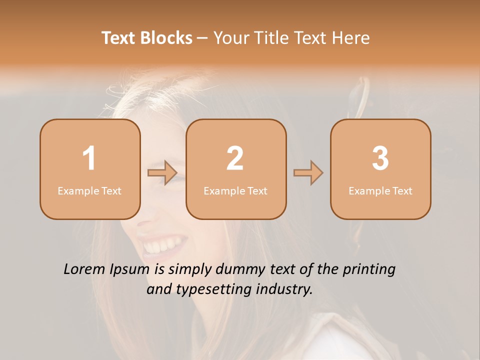 Woman Smiling Print PowerPoint Template