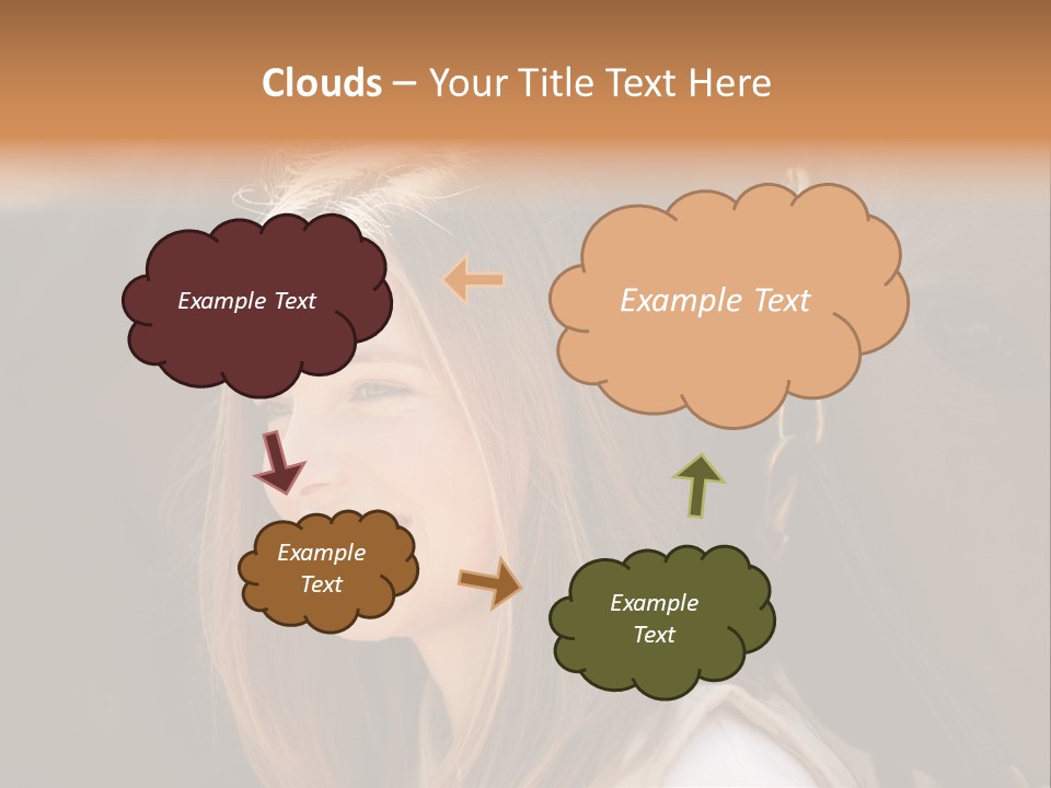 Woman Smiling Print PowerPoint Template