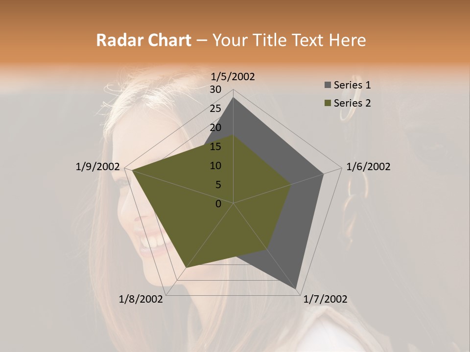 Woman Smiling Print PowerPoint Template