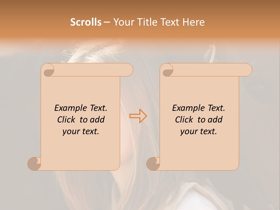 Woman Smiling Print PowerPoint Template