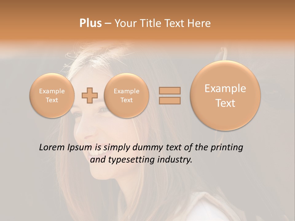 Woman Smiling Print PowerPoint Template