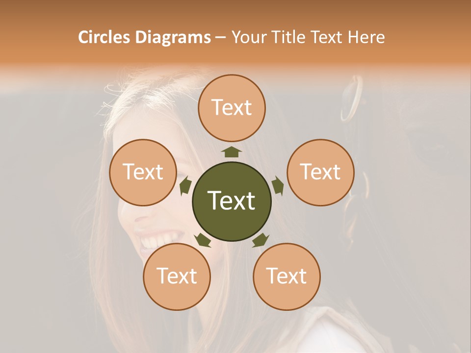 Woman Smiling Print PowerPoint Template