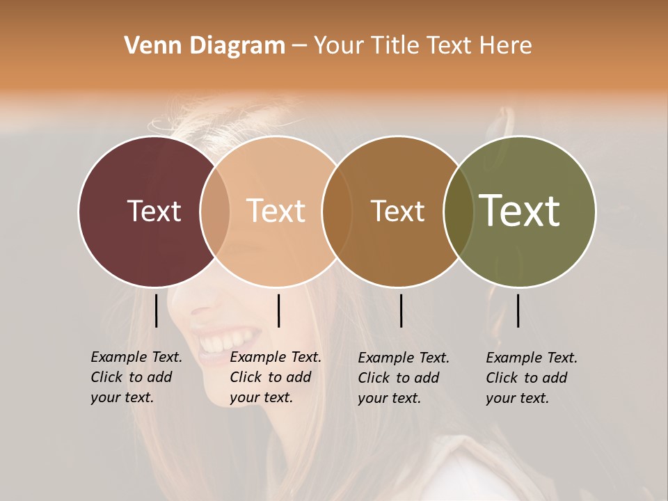 Woman Smiling Print PowerPoint Template