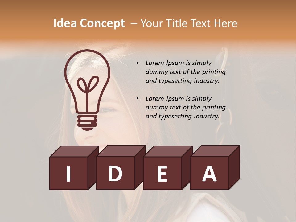 Woman Smiling Print PowerPoint Template