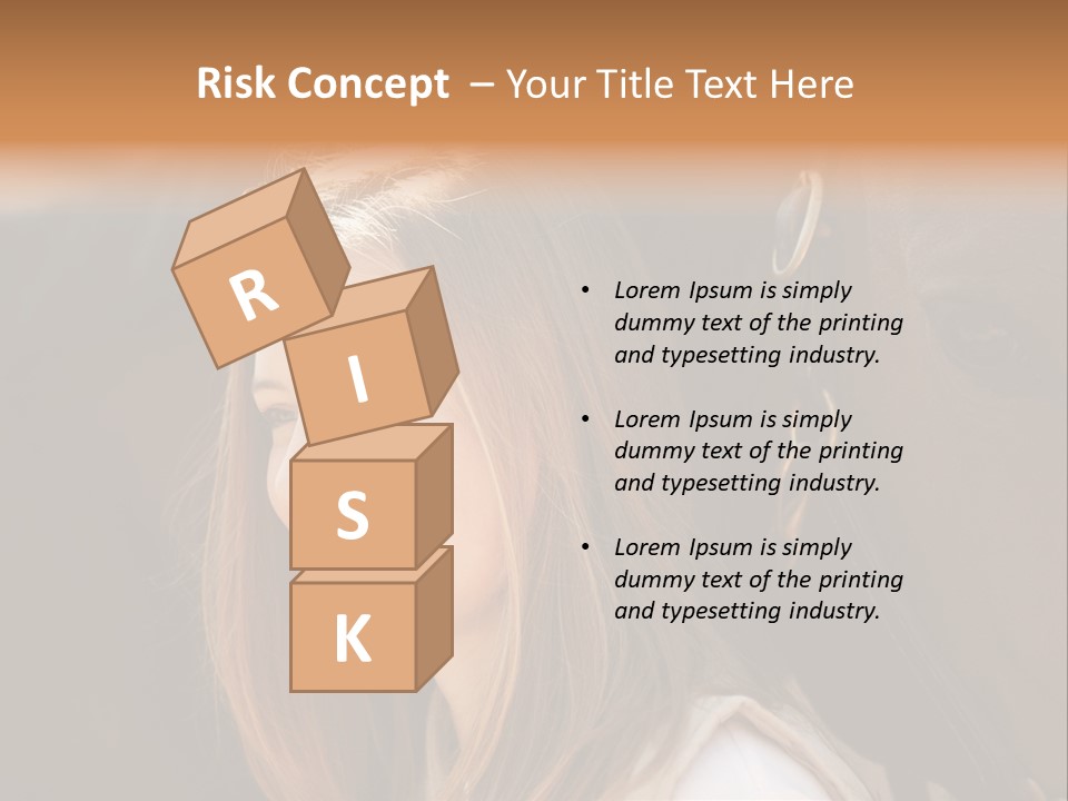 Woman Smiling Print PowerPoint Template