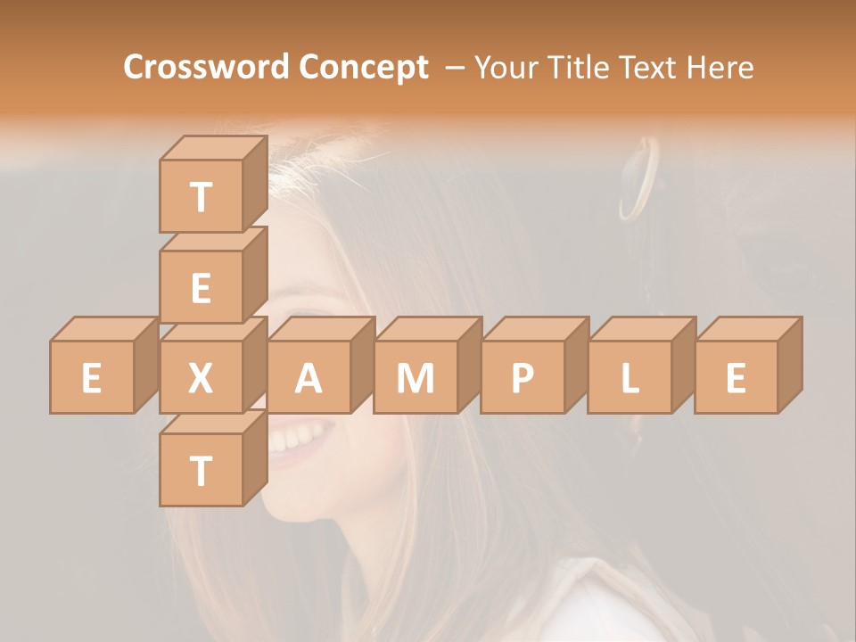 Woman Smiling Print PowerPoint Template