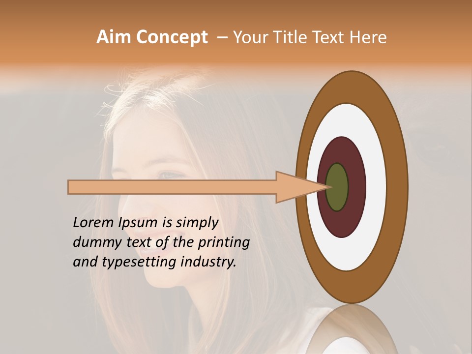 Woman Smiling Print PowerPoint Template