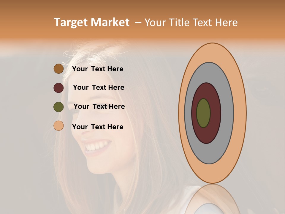 Woman Smiling Print PowerPoint Template