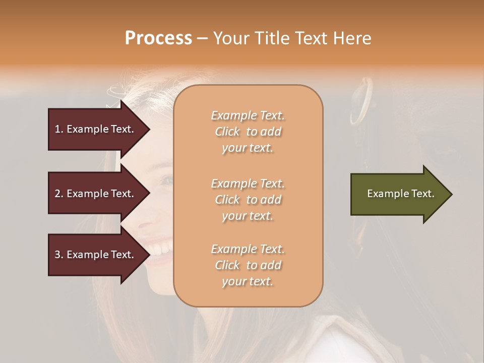 Woman Smiling Print PowerPoint Template