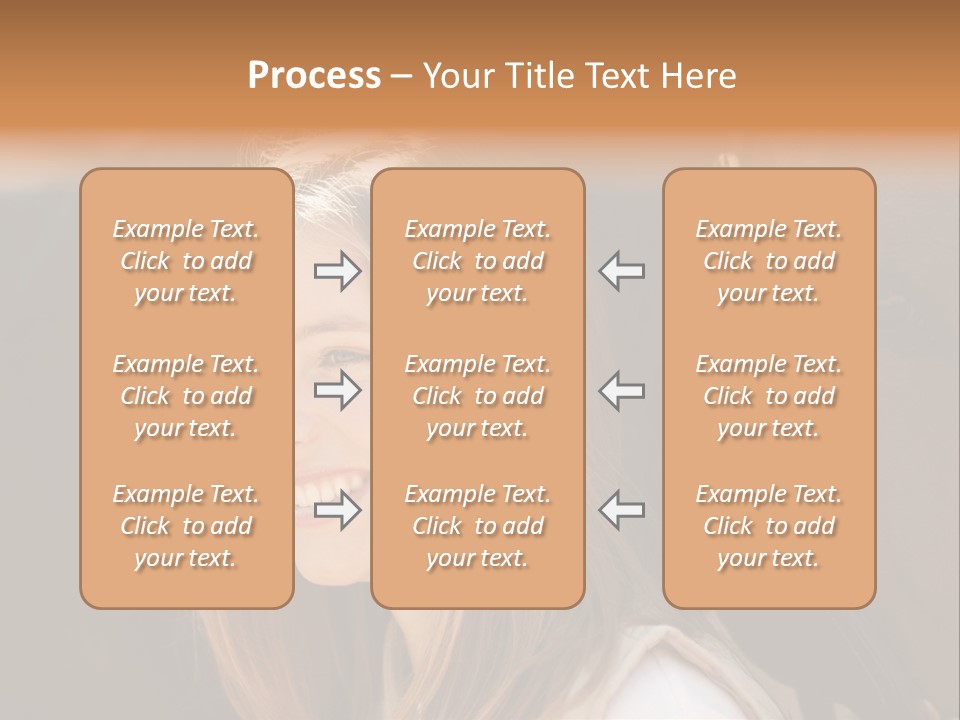 Woman Smiling Print PowerPoint Template
