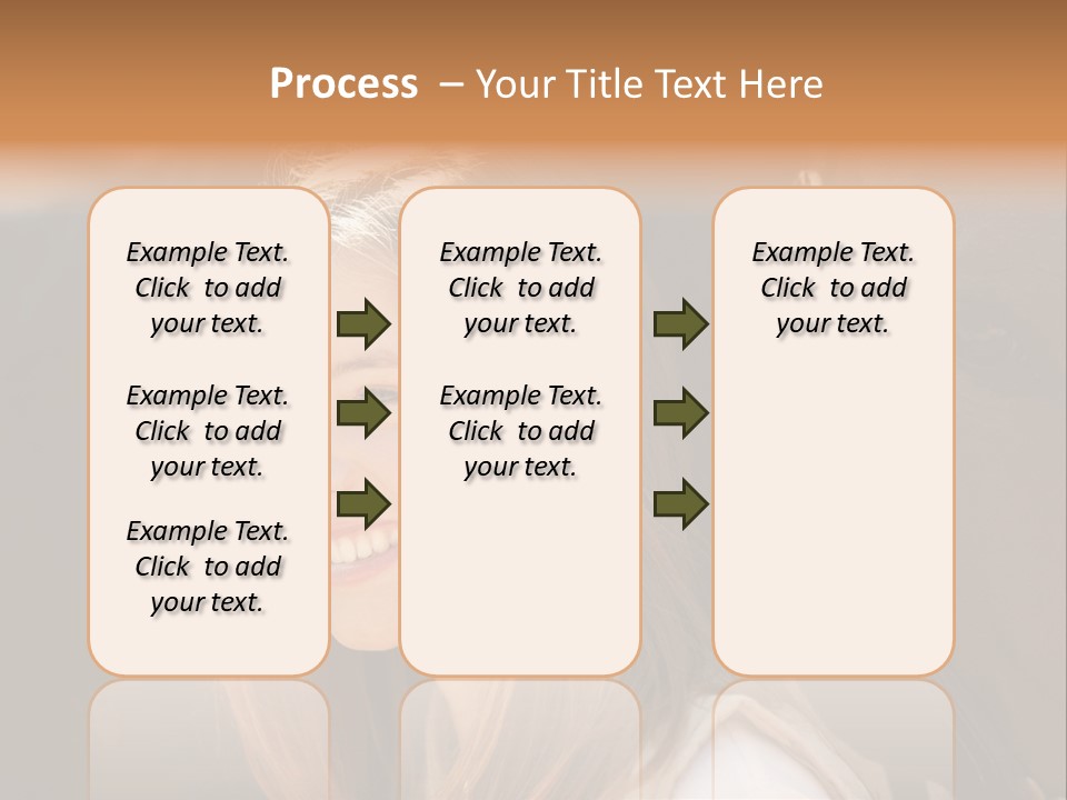 Woman Smiling Print PowerPoint Template