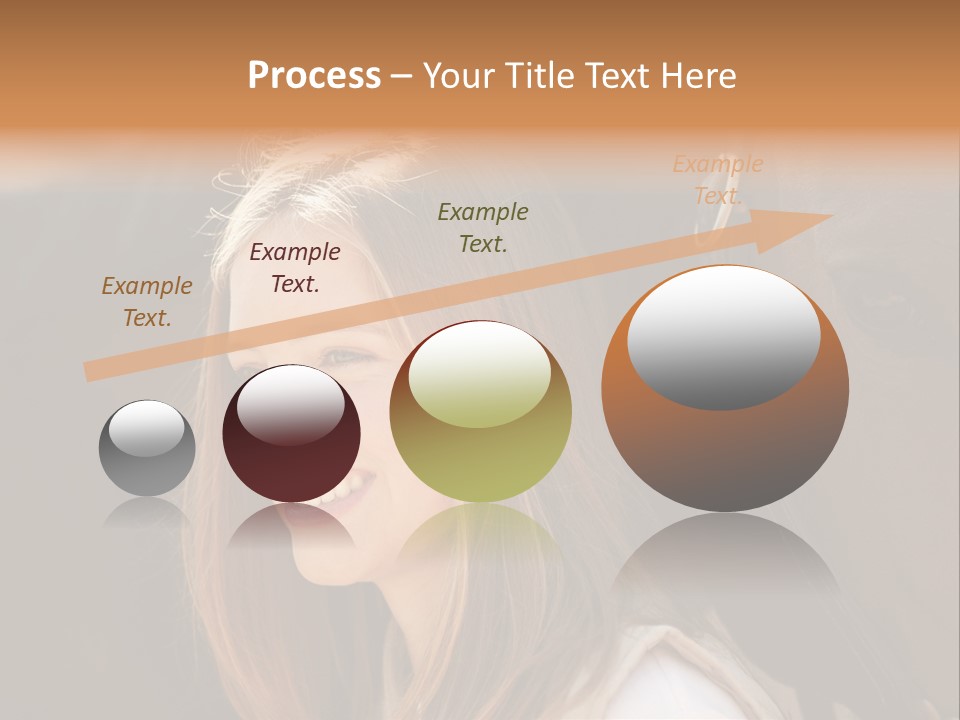 Woman Smiling Print PowerPoint Template