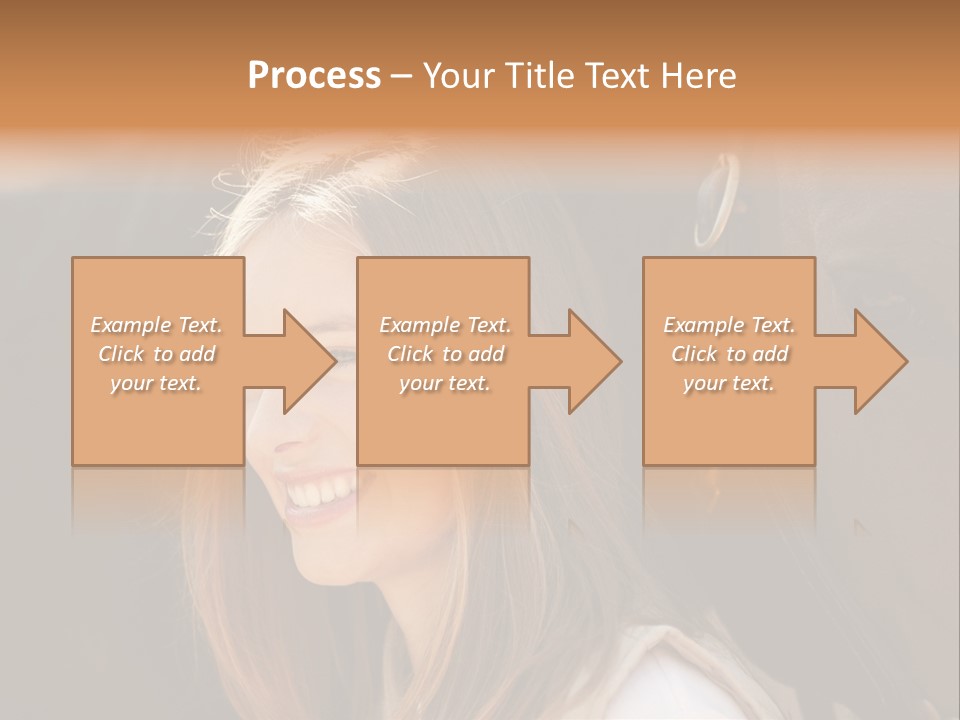 Woman Smiling Print PowerPoint Template
