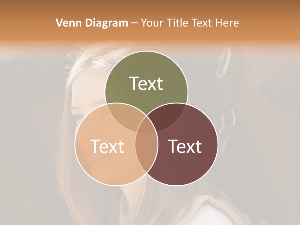 Woman Smiling Print PowerPoint Template