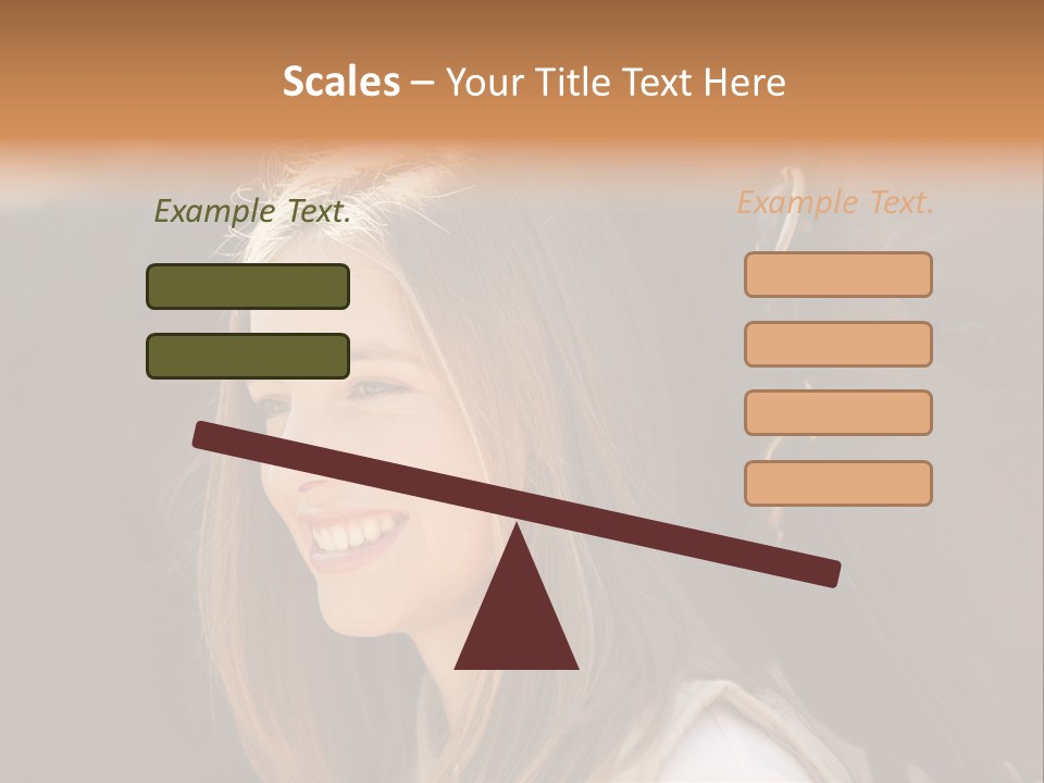 Woman Smiling Print PowerPoint Template