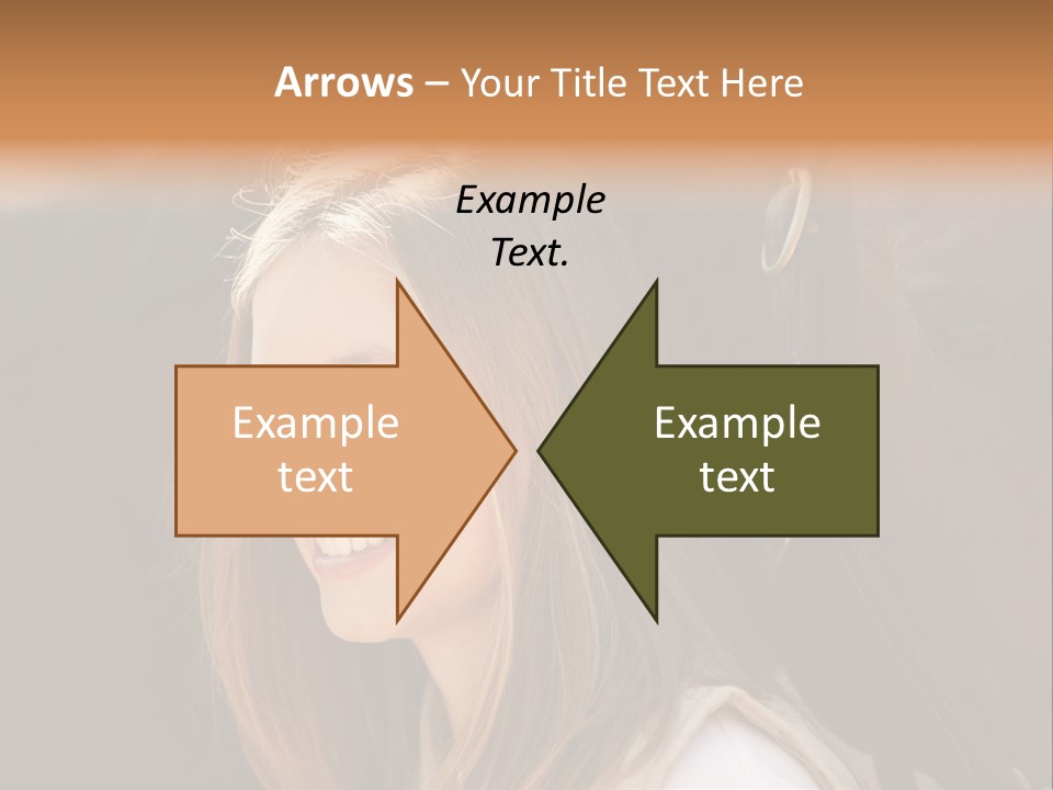 Woman Smiling Print PowerPoint Template