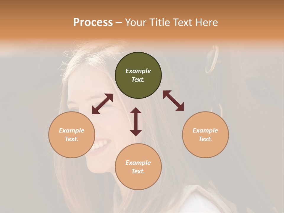 Woman Smiling Print PowerPoint Template