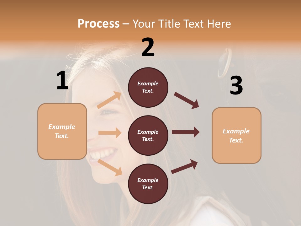 Woman Smiling Print PowerPoint Template
