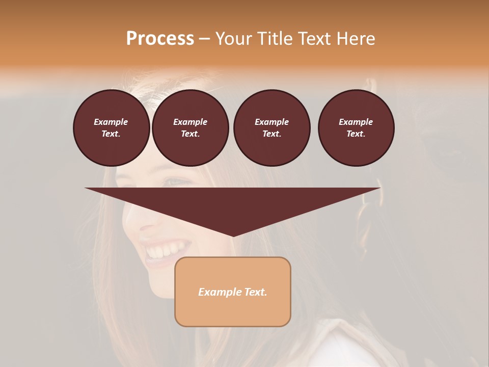 Woman Smiling Print PowerPoint Template