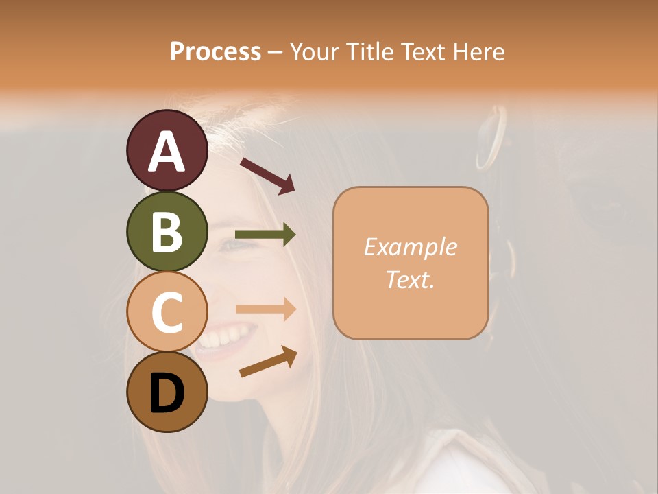 Woman Smiling Print PowerPoint Template