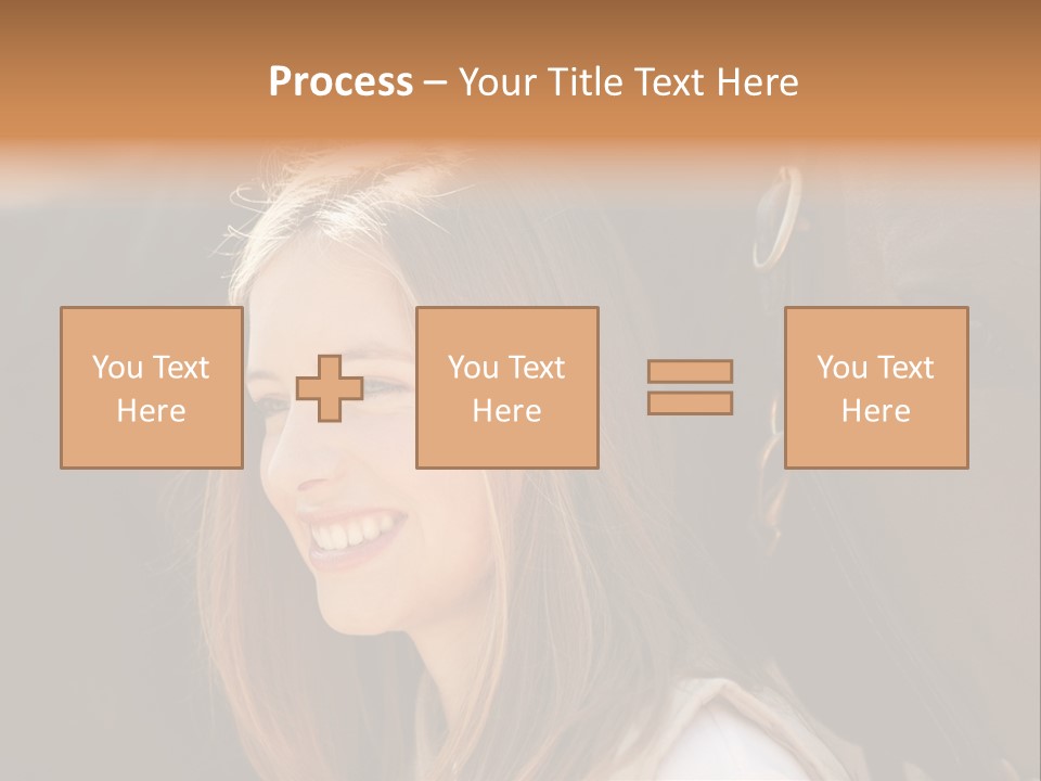 Woman Smiling Print PowerPoint Template