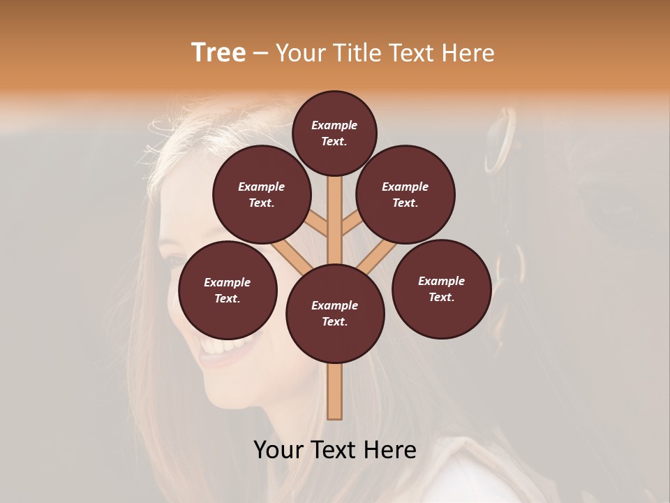 Woman Smiling Print PowerPoint Template