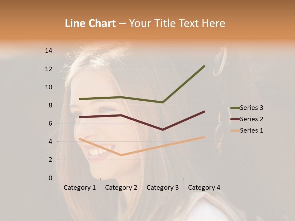 Woman Smiling Print PowerPoint Template