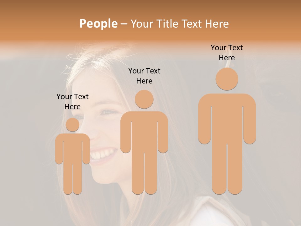 Woman Smiling Print PowerPoint Template